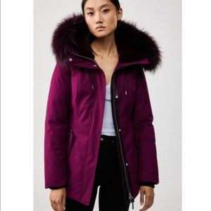 MACKAGE down parka removable silverfox fur trim